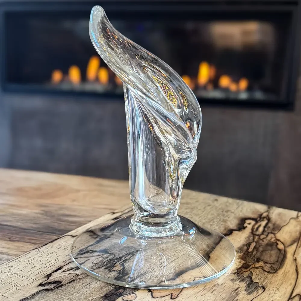 Cambridge HandBlown Clear Glass Jack in the Pulpit Calla Lily Vase/Candle Holder